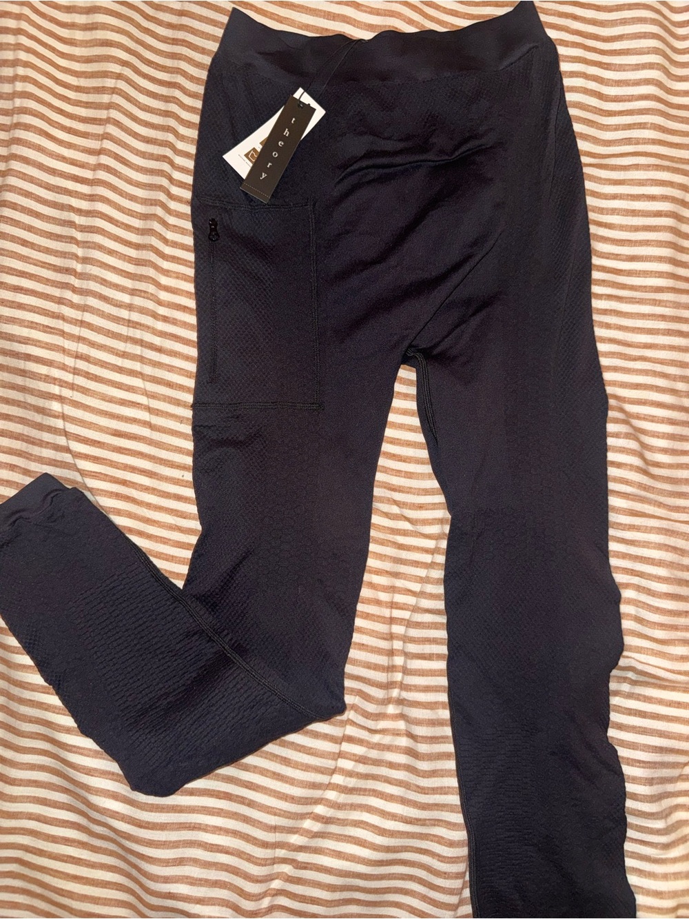 Theory Black Women's Textured Leggings